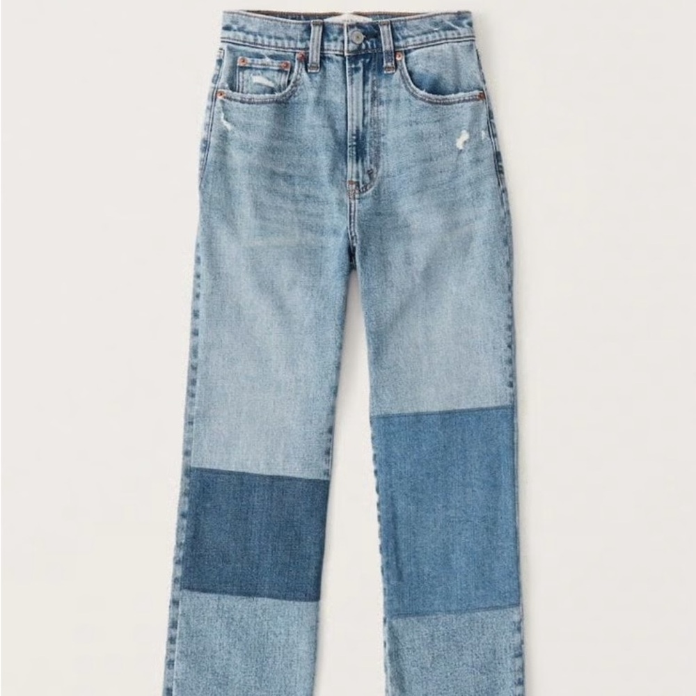 A&F patchwork jeans
